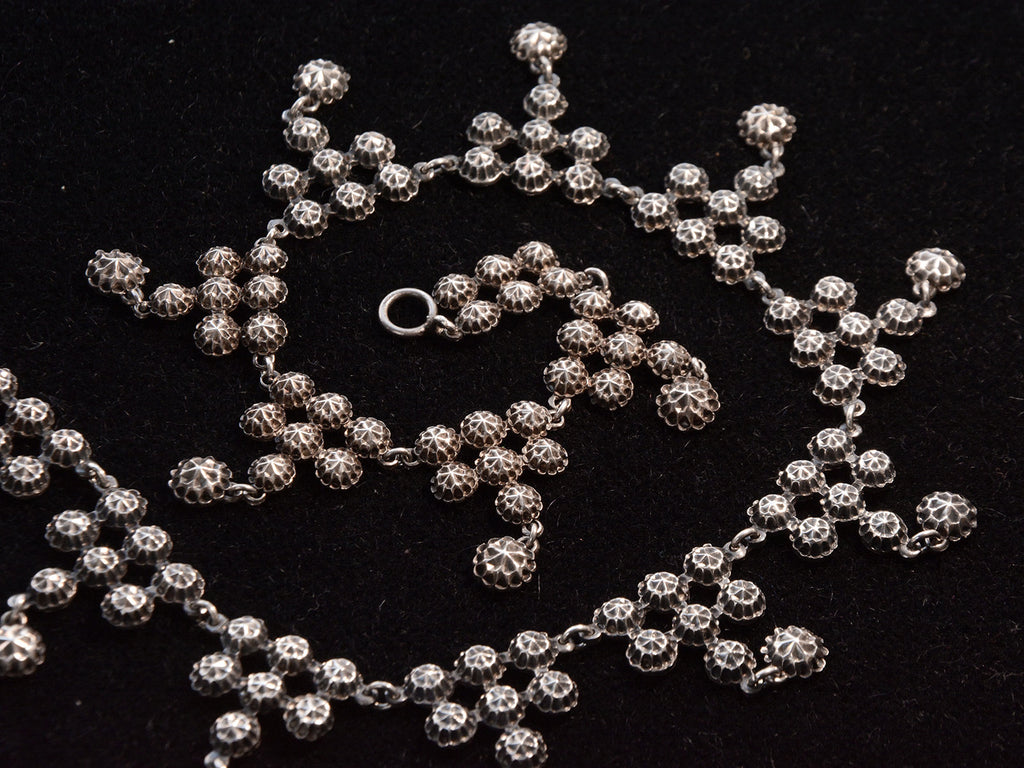 c1880 Victorian Silver Necklace (detail)