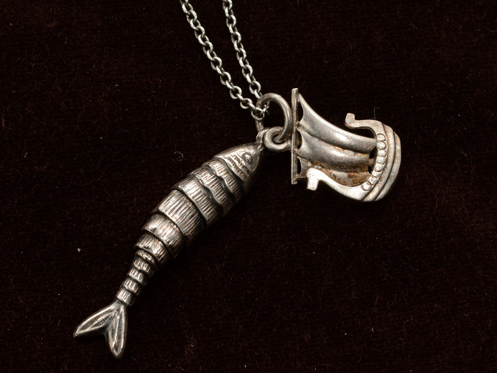 c1960 Viking Fish Necklace