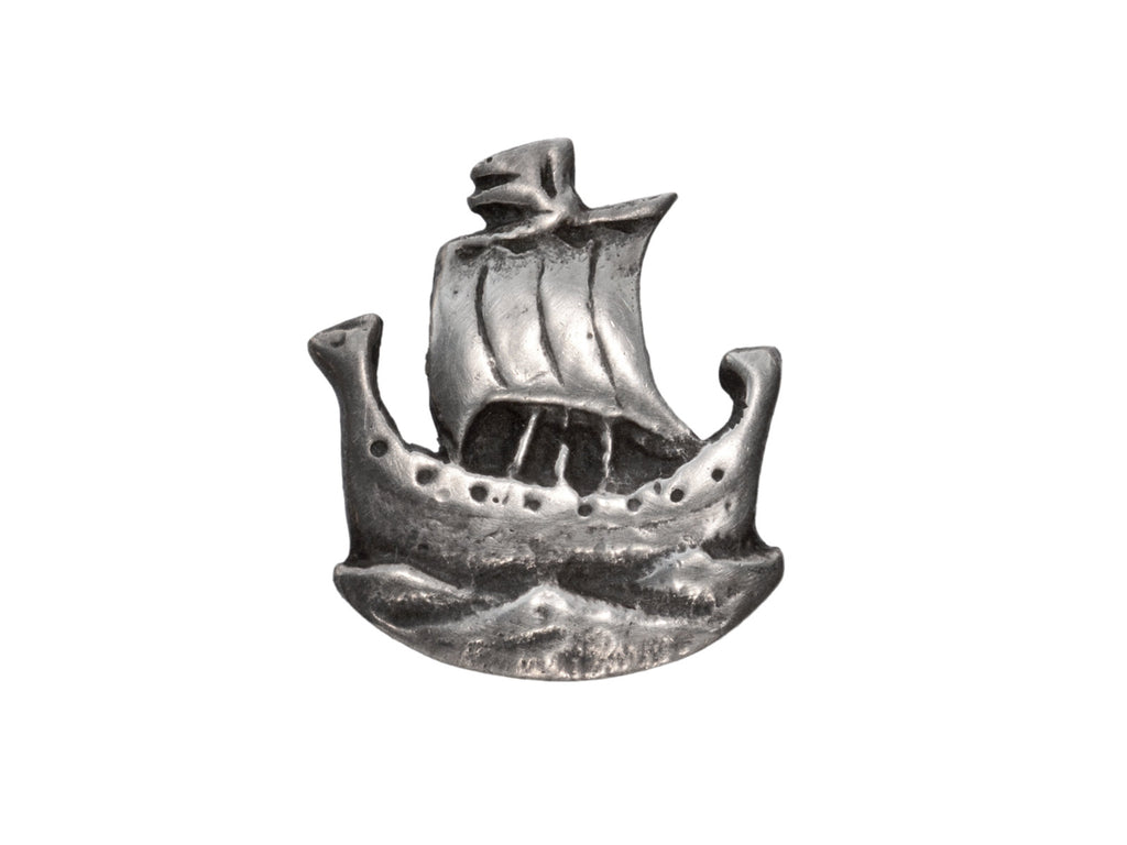 c1920 Viking Ship Brooch (on white background)
