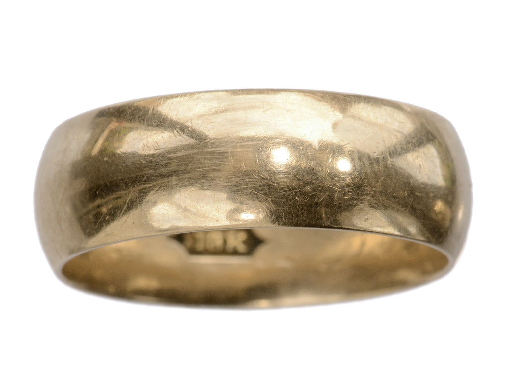 c1890 7.5mm 18K Yellow Gold Band (on white background)