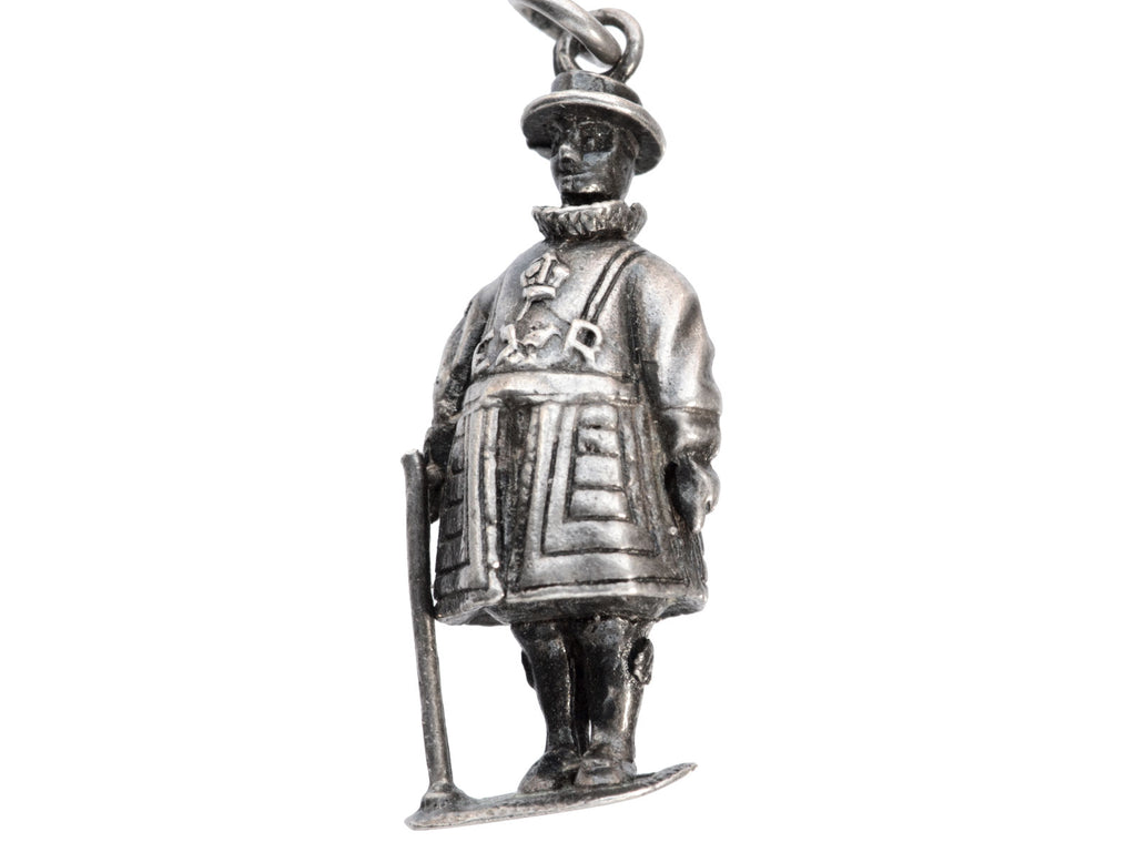 c1960 Silver Beefeater Charm (on white background)