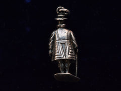 thumbnail of c1960 Silver Beefeater Charm (reverse view on black background)