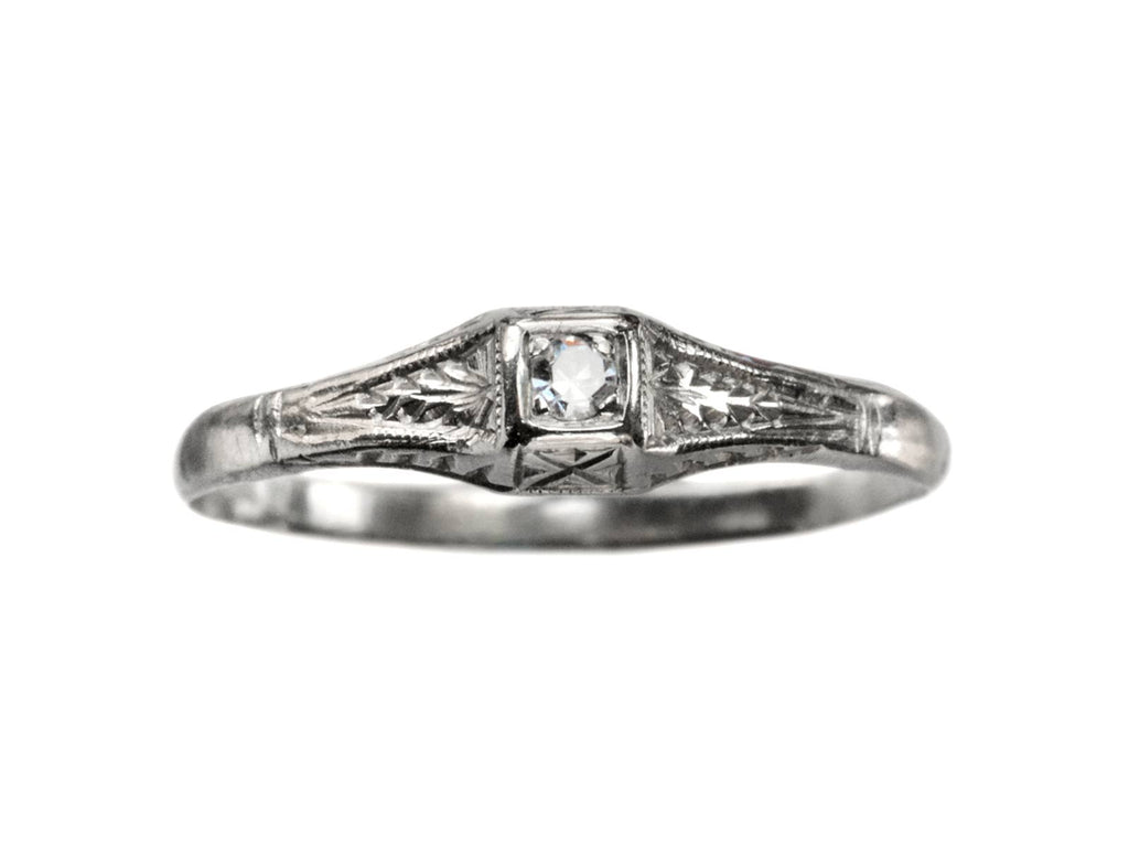 1920s Art Deco 0.02ct Solitaire (on white background)