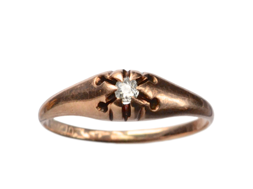 1890s 0.05ct Diamond Ring (on white background)