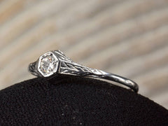 1920s Deco 0.10ct Ring (side view)