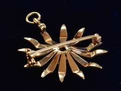 thumbnail of 1900s Diamond Starburst Pendant/Brooch (side view)