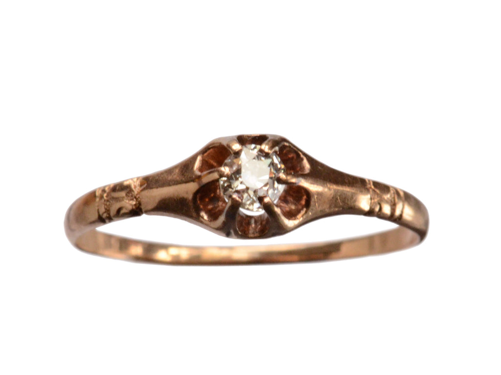 1890s 0.12ct Diamond Ring (on white background)