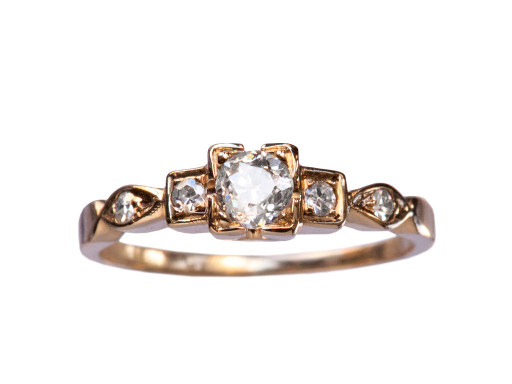 1930s 0.20ct Diamond Ring (on white background)