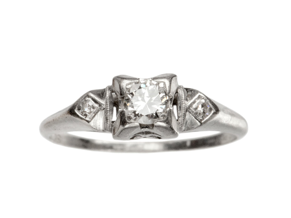 1930s 0.18ct Diamond Ring (on white background)