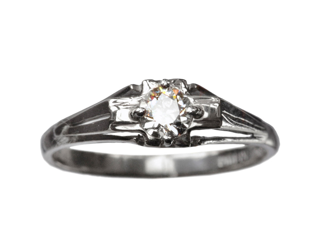1920s 0.24ct Diamond Ring (on white background)
