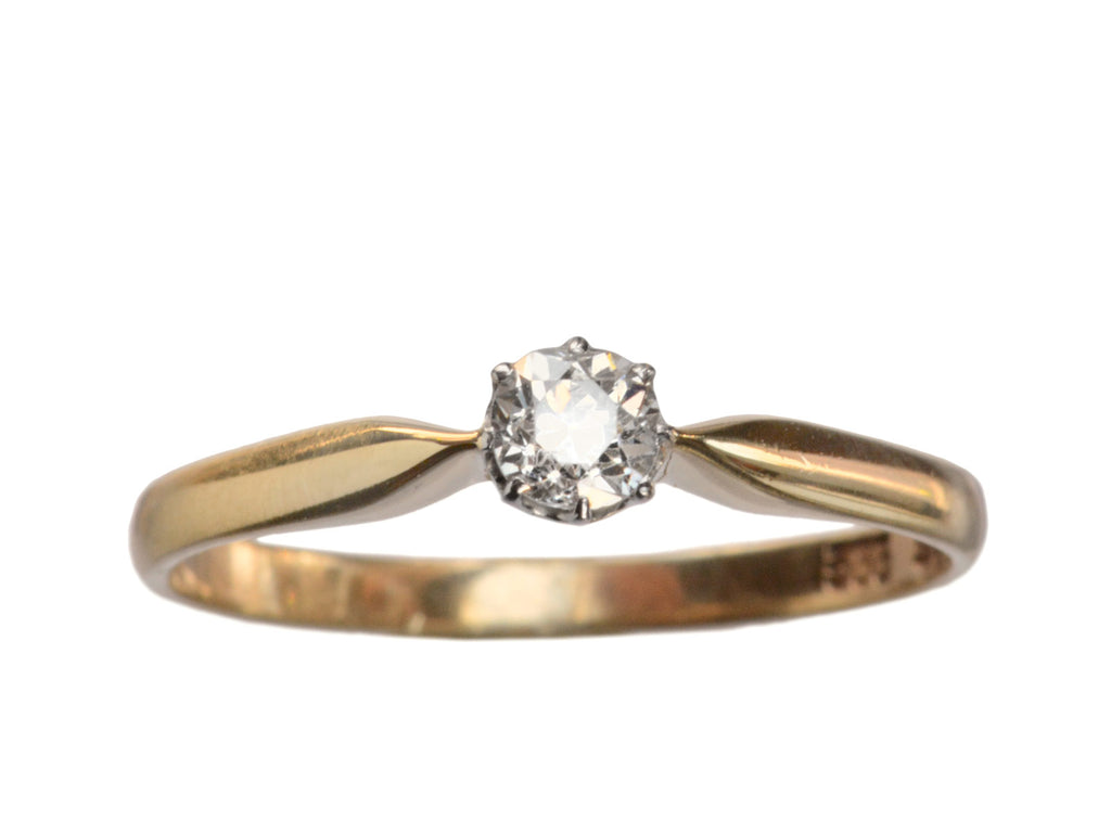 1930s 0.25ct Solitaire Ring (on white background)