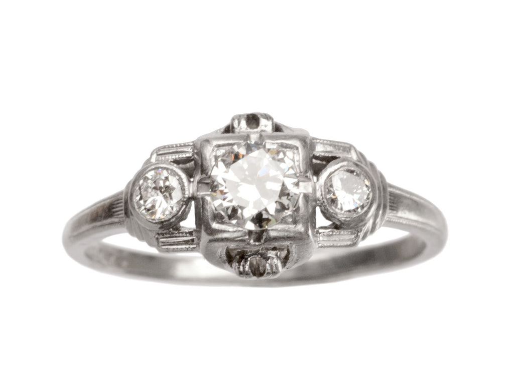 1930s Art Deco 0.26ct Ring (on white background)