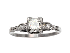 1930s Art Deco 0.33ct Diamond Engagement Ring