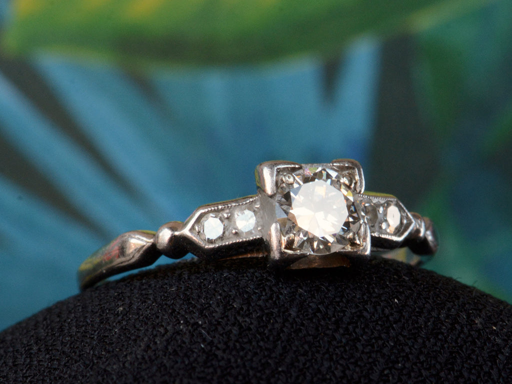 1930s Art Deco 0.33ct Diamond Engagement Ring