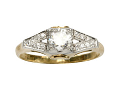 1930s Deco 0.35ct Diamond Ring (on white background)