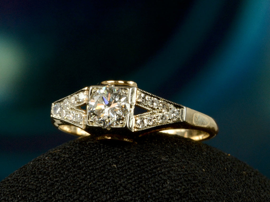 1930s Deco 0.35ct Diamond Ring (side view)