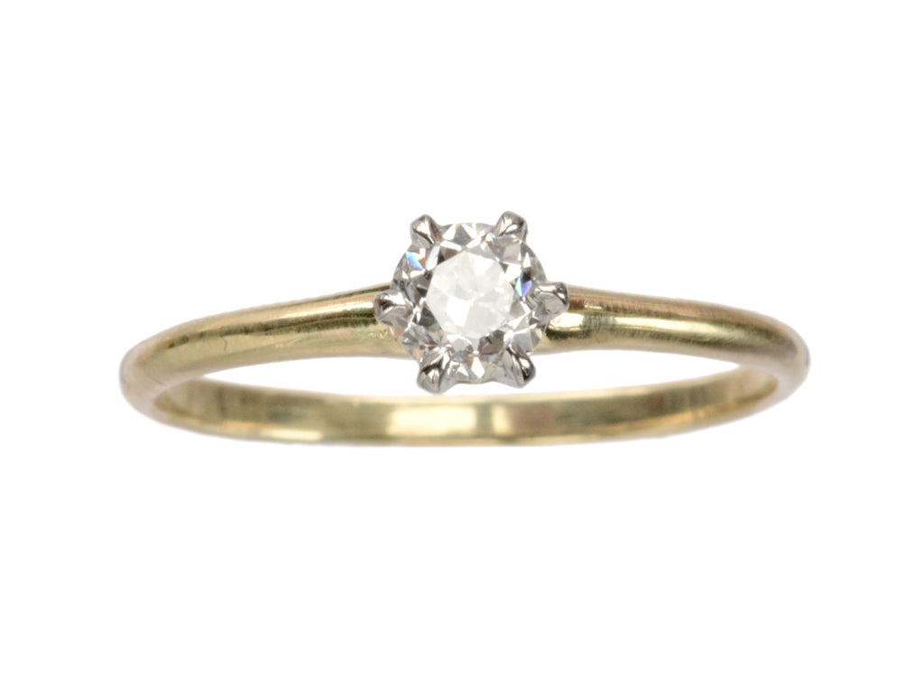 1900s 0.35ct Diamond Solitaire (on white background)