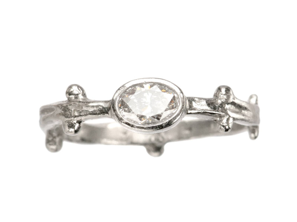 1980s Naturalistic Diamond Ring (on white background)