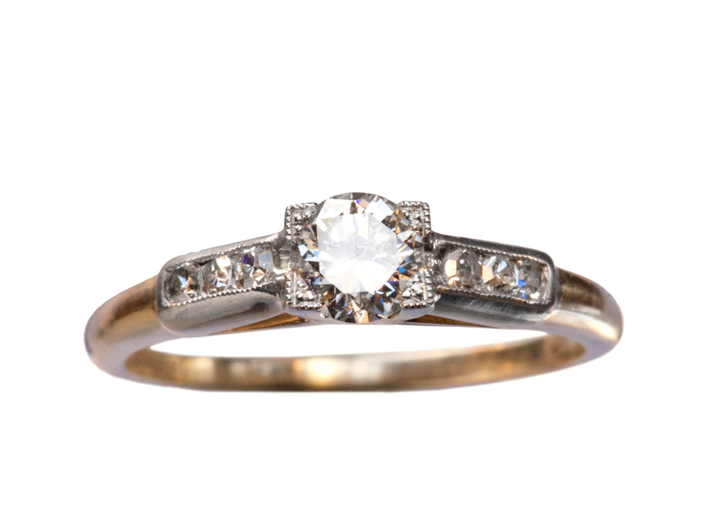 1930s 0.37ct Diamond Ring (on white background)