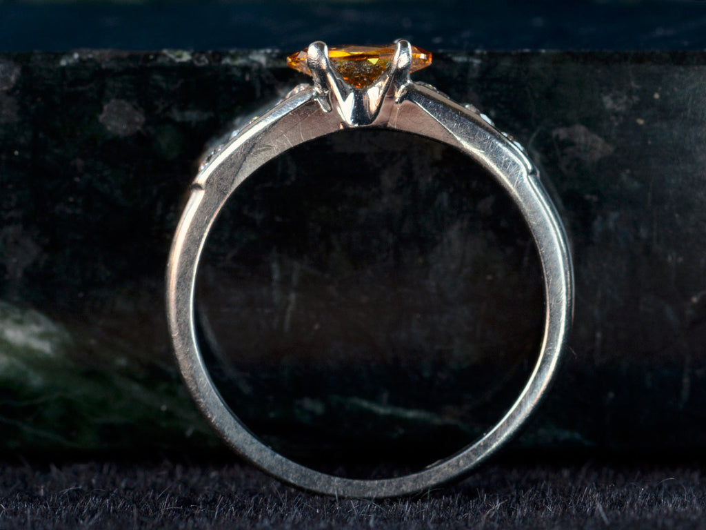 1960s Orange Diamond Ring (profile view)