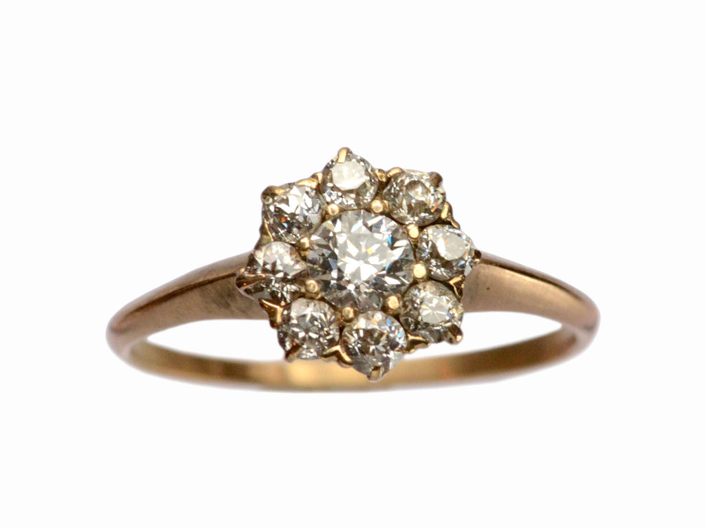 1890s 0.40ctw Cluster Ring (on white background)