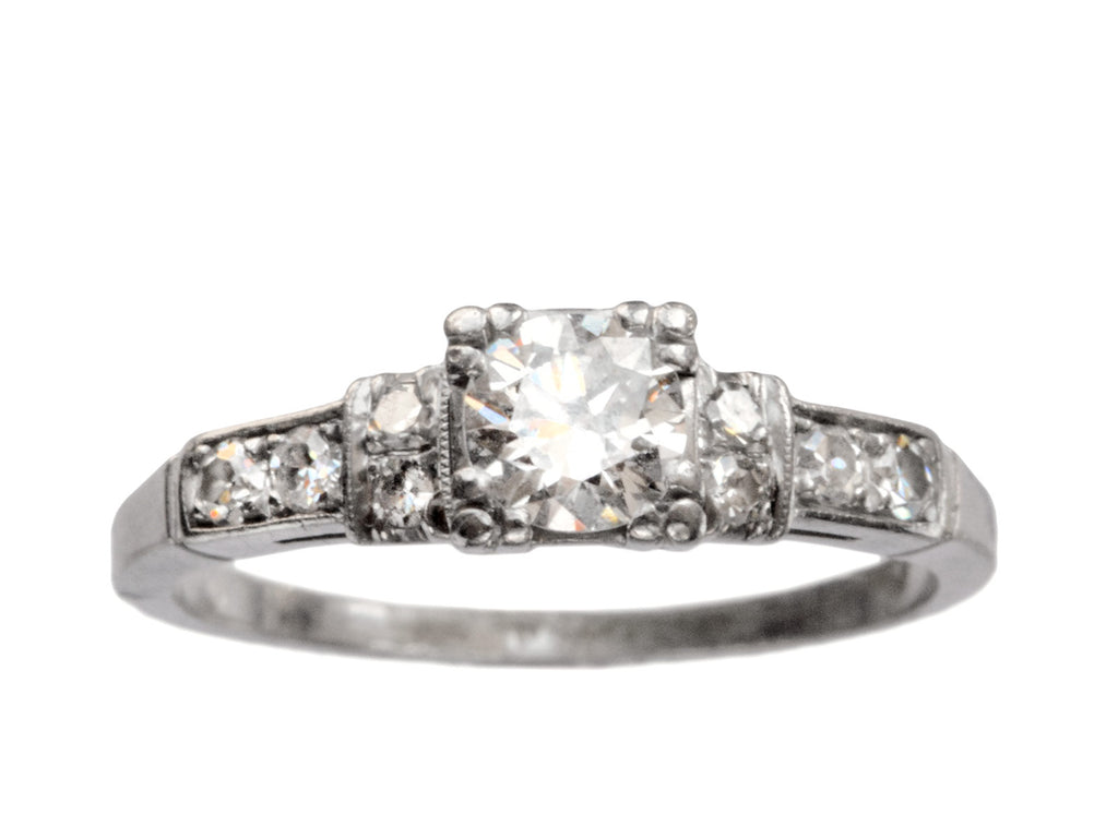 1930-40s Deco 0.42ct Ring (on white background)