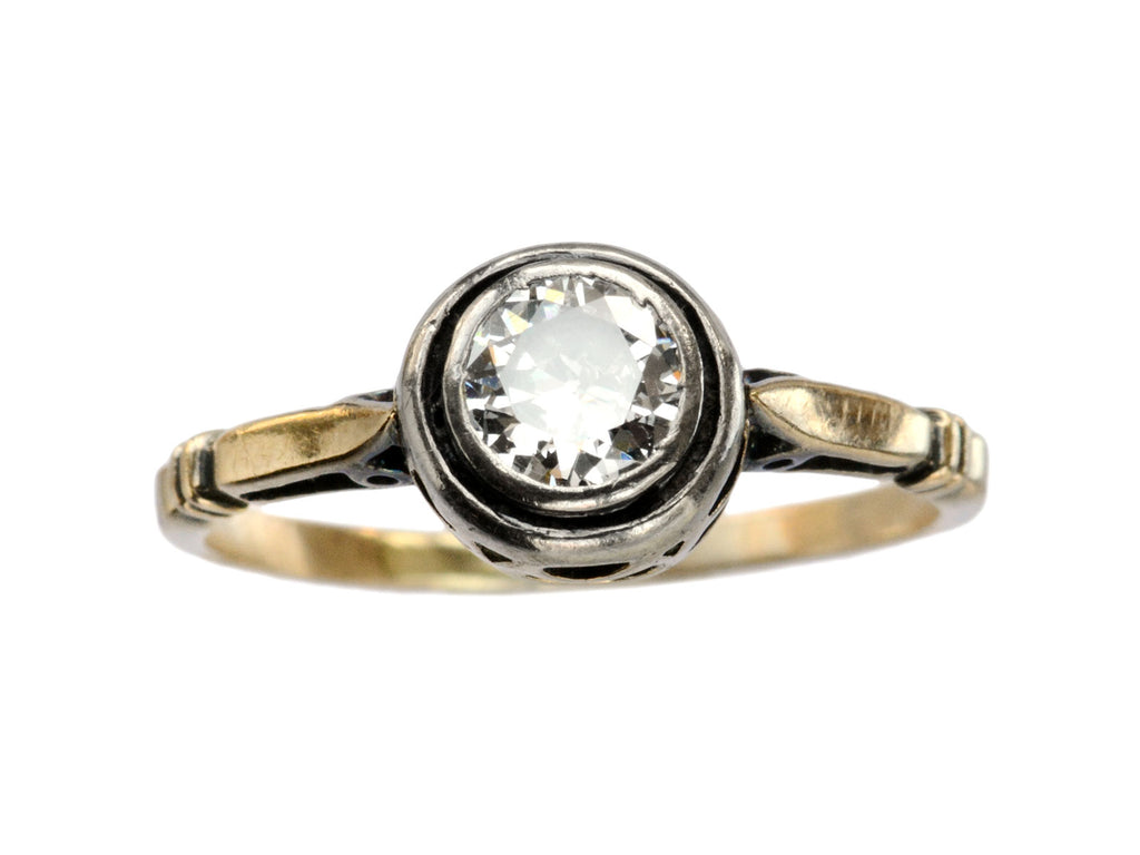 1920s Art Deco 0.45ct Diamond Ring (on white background)