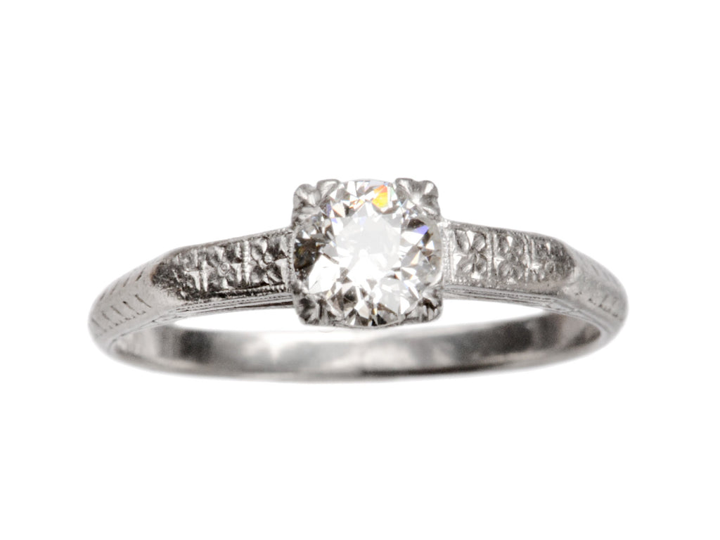1920s Art Deco 0.46ct Ring (on white background)