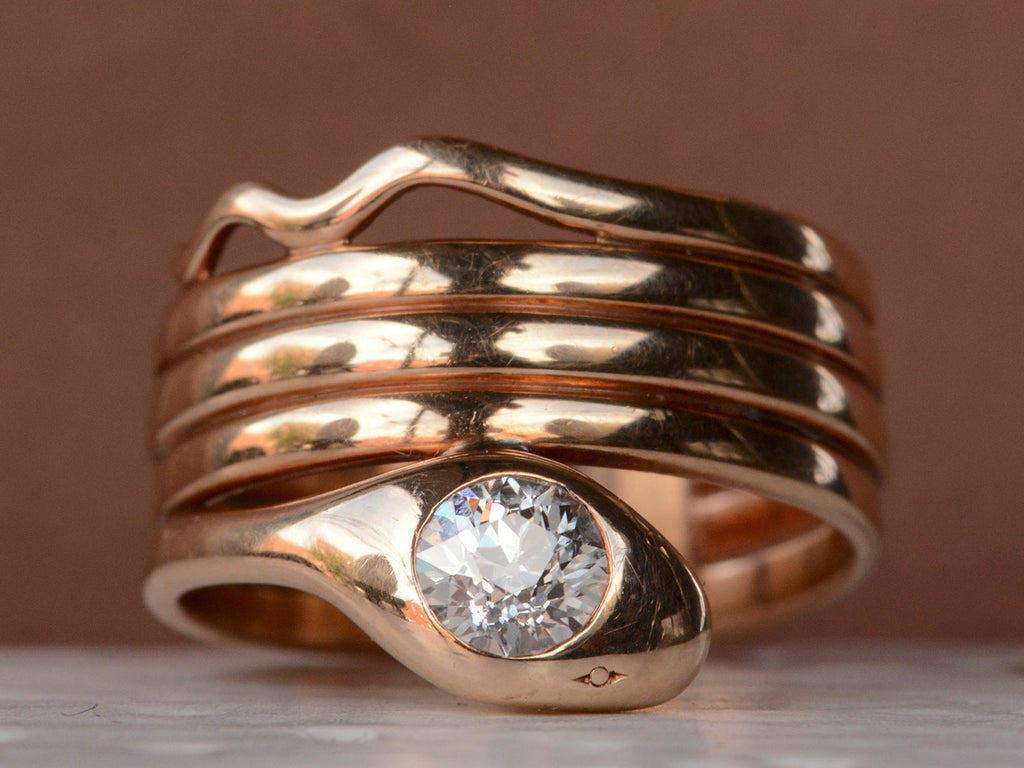 1900s Diamond Snake Ring