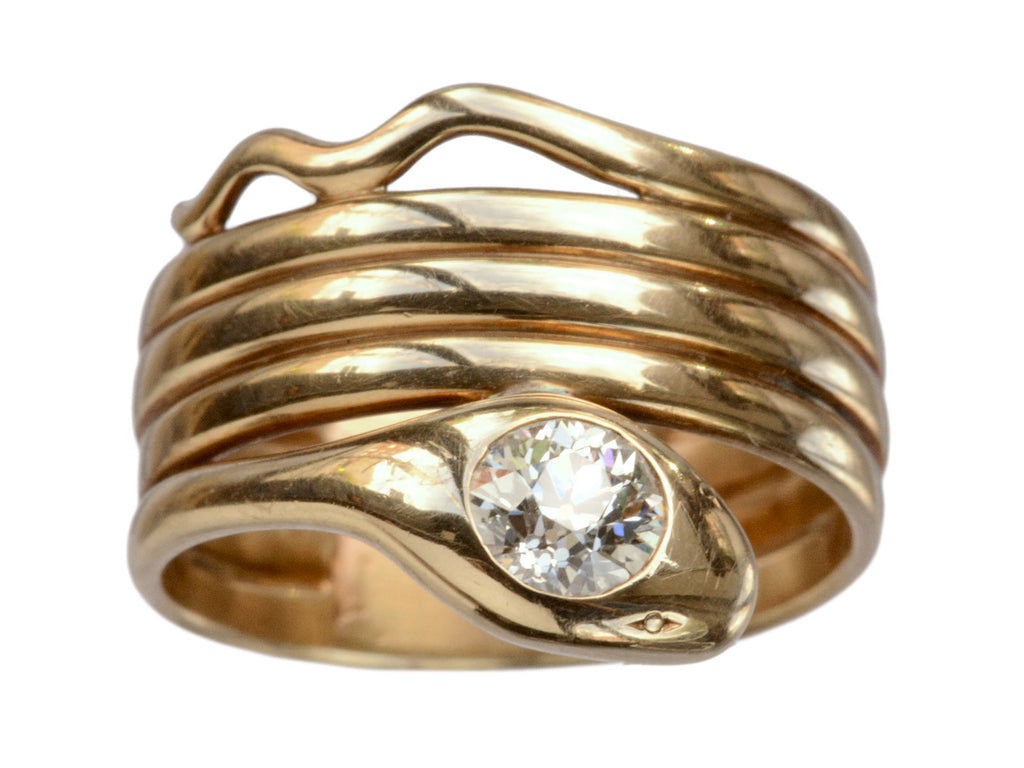 1900s Diamond Snake Ring