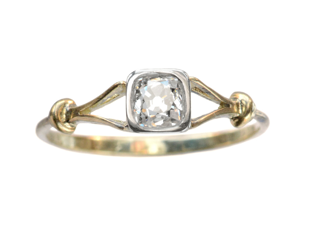 c1920 0.49ct Old Mine Ring (on white background)