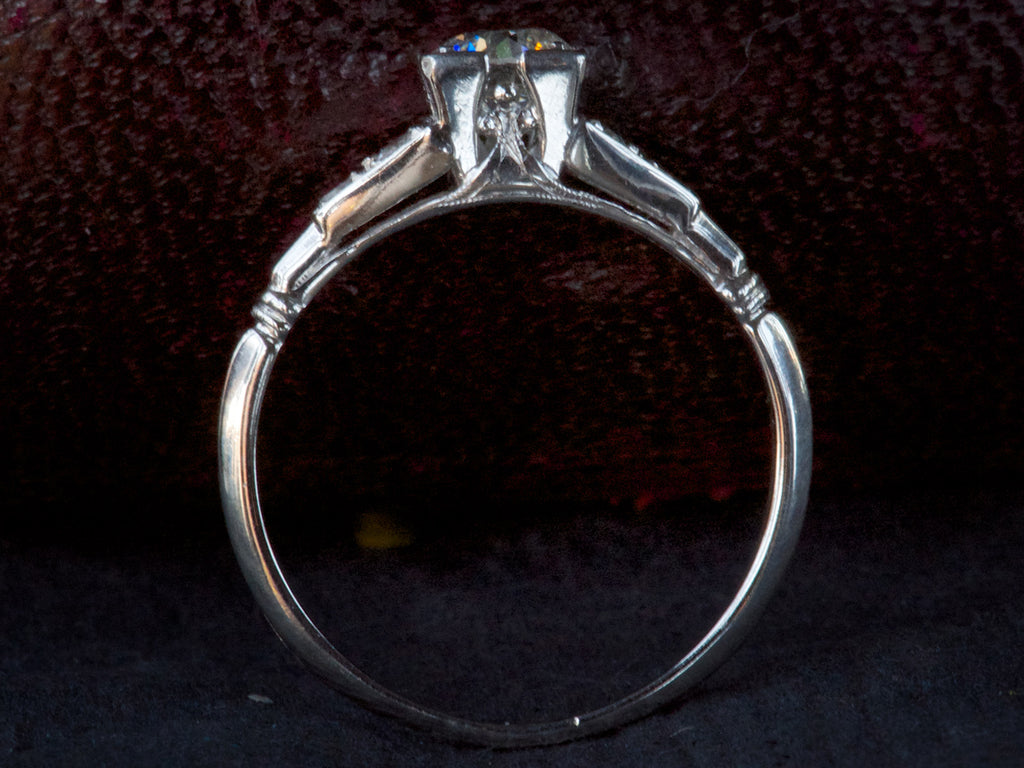 Art Deco Diamond Engagement Ring, Platinum