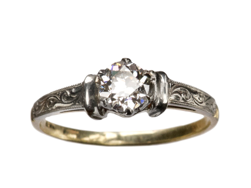 1920s Art Deco 0.52ct Ring (on white background)