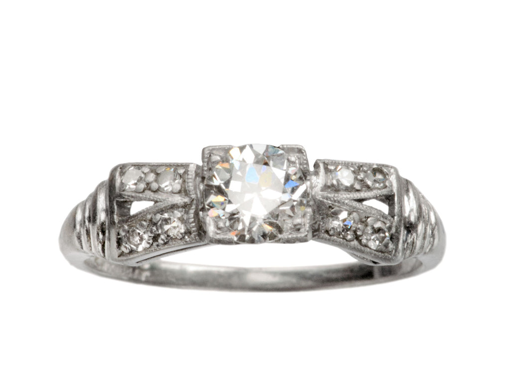 1930s Art Deco 0.52ct Diamond Engagement Ring