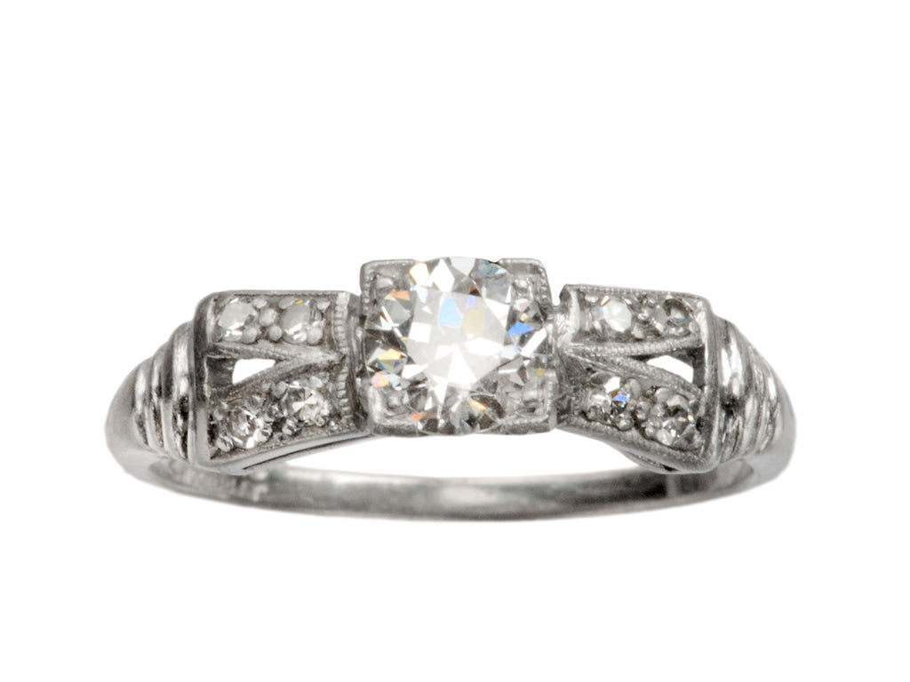 1930s Deco 0.52ct Diamond Ring (on white background)