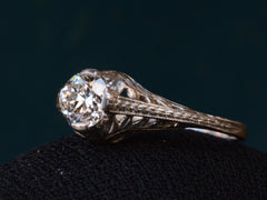 1920s Art Deco 0.53ct Filigree Engagement Ring