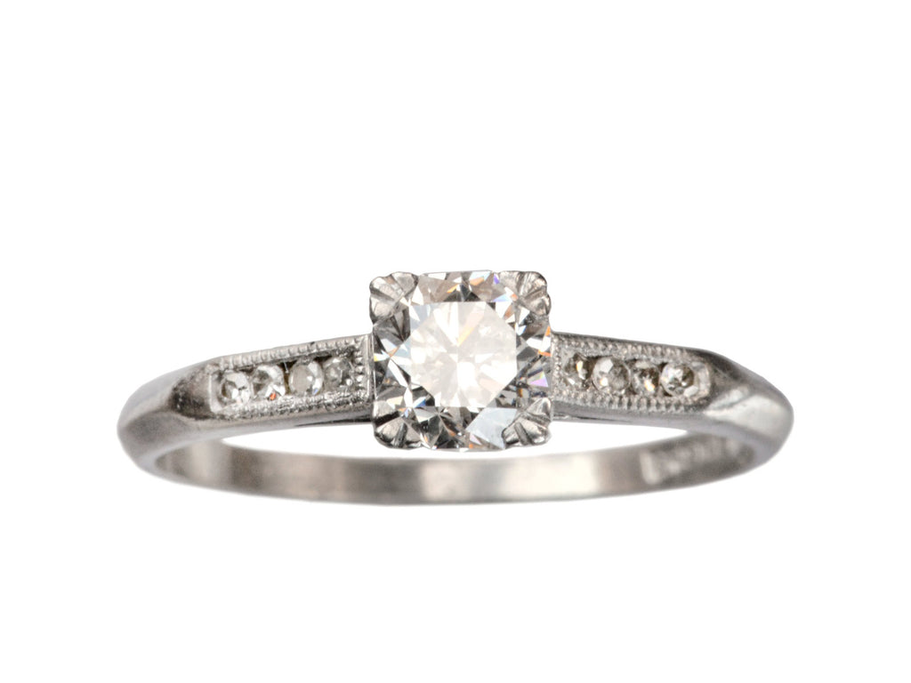 Vintage Deco 0.53ct Octagonal Diamond Ring