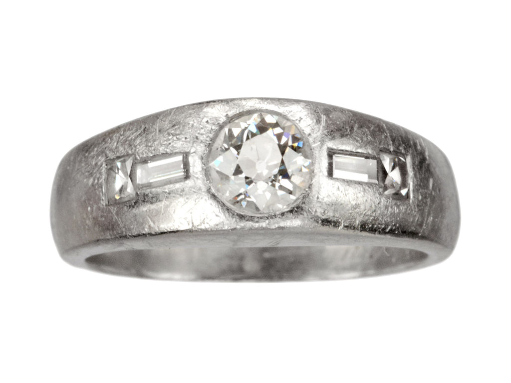 1931 0.54ct Diamond Gypsy Ring (on white background)
