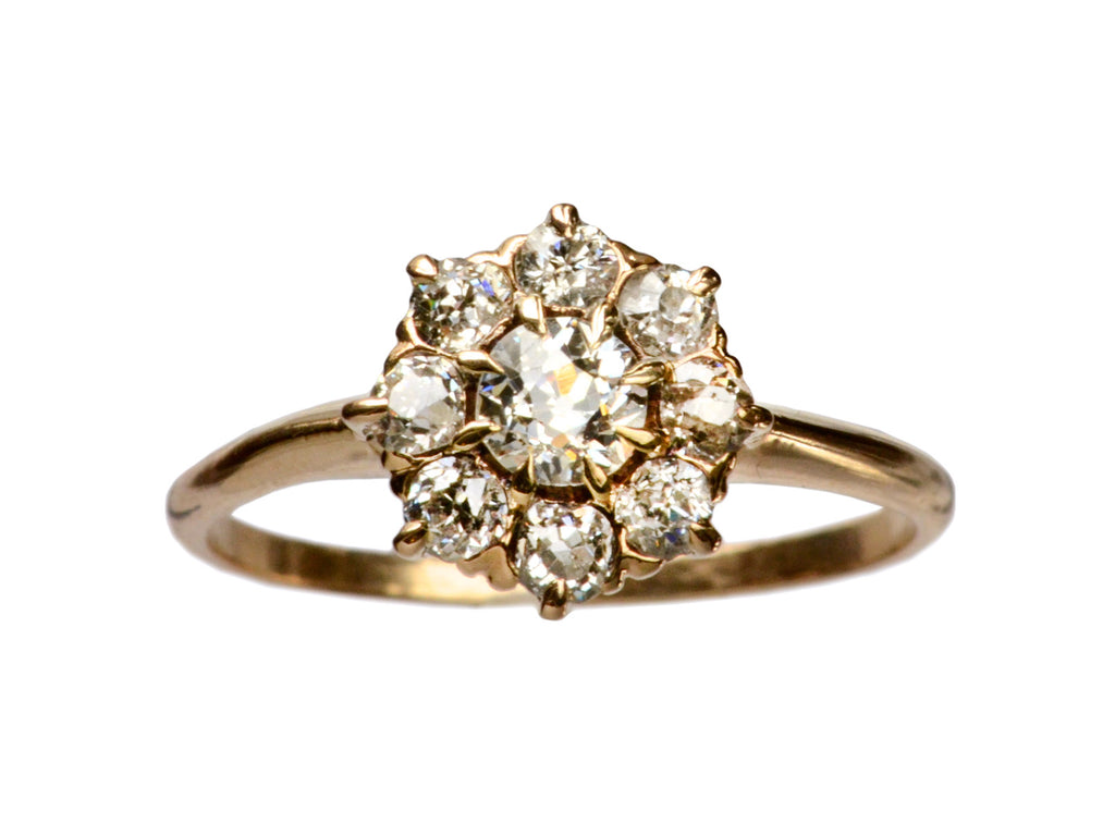 1890s Victorian Cluster Ring (on white background)