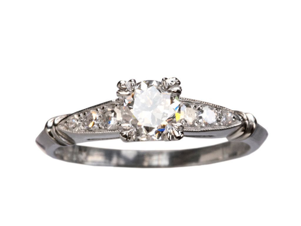 1930s Deco 0.56ct Diamond Ring (on white background)