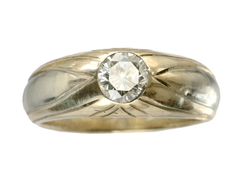 1920s 0.57ct Gypsy Ring (on white background)