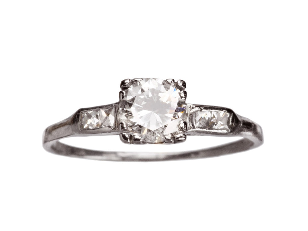 1930s Deco 0.59ct Diamond Ring (on white background)
