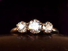 1900s Three Diamond Gold Ring