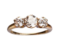 1900s Three Diamond Gold Ring