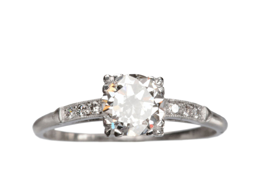 1930s Deco 0.67ct Diamond Ring (on white background)