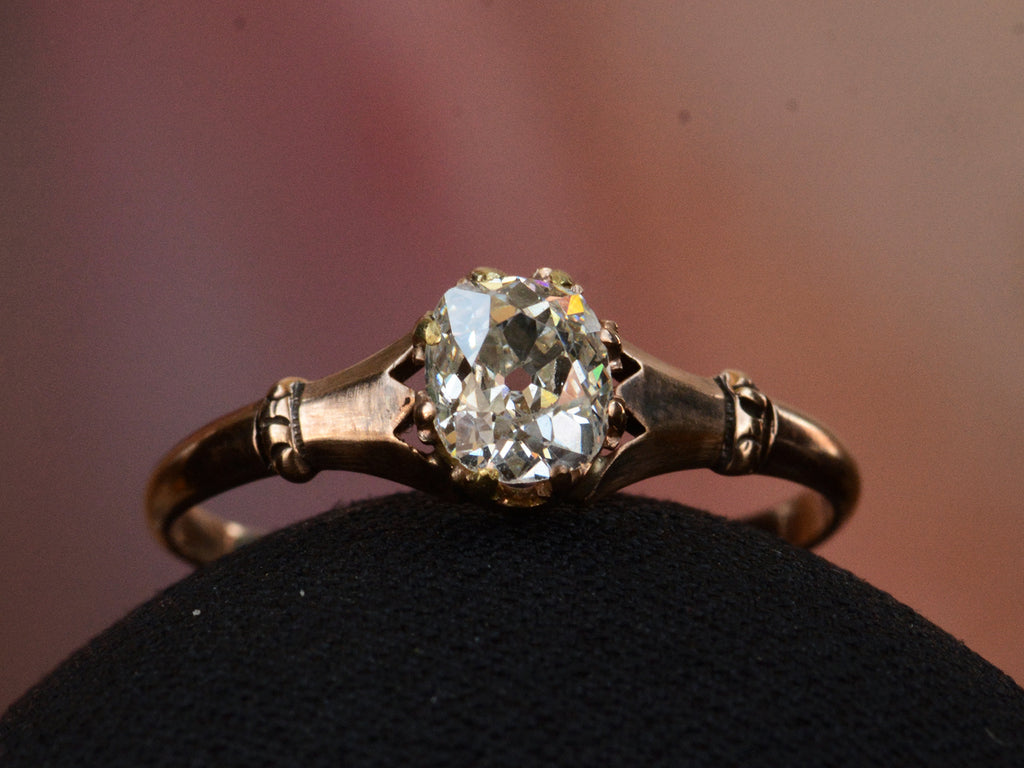 c1880 0.71ct Old Mine Ring (detail)