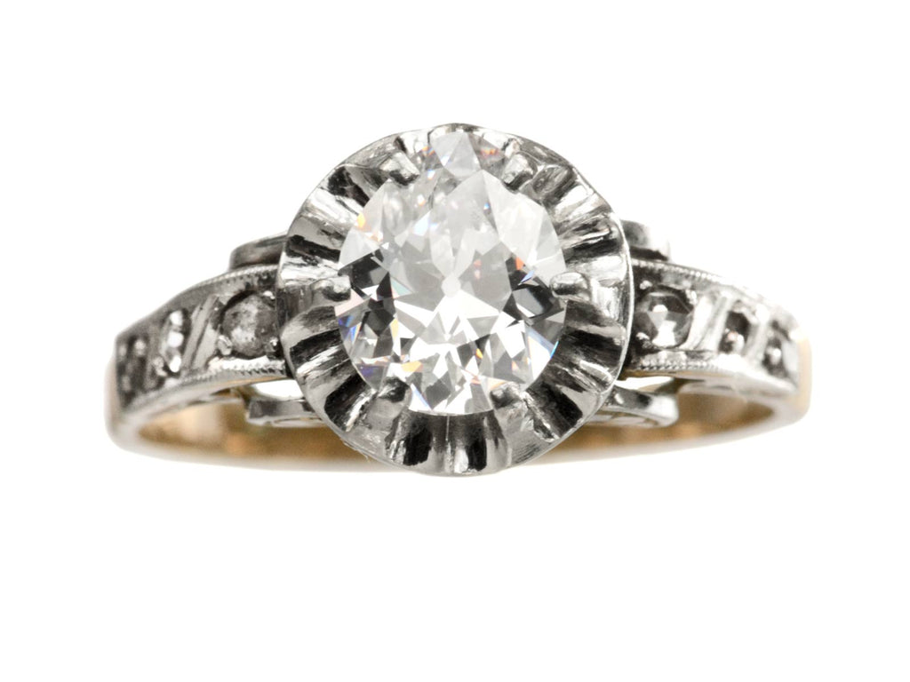 c1900 0.75ct Pear Ring (on white background)