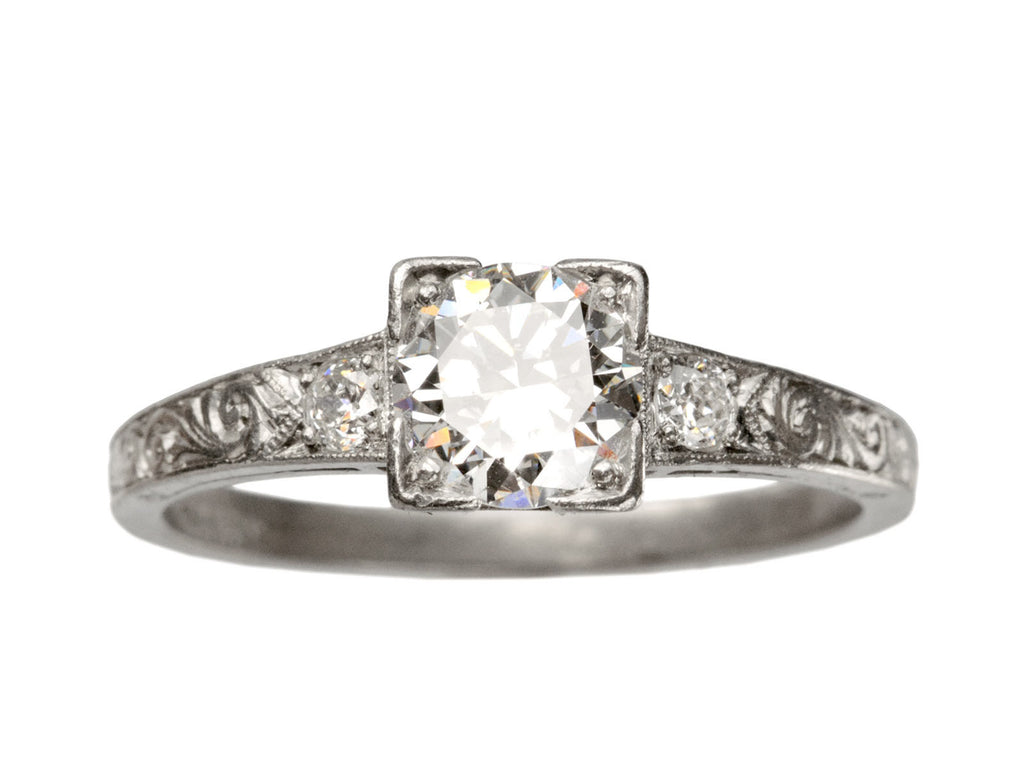 1920s Deco 0.76ct Ring (on white background)