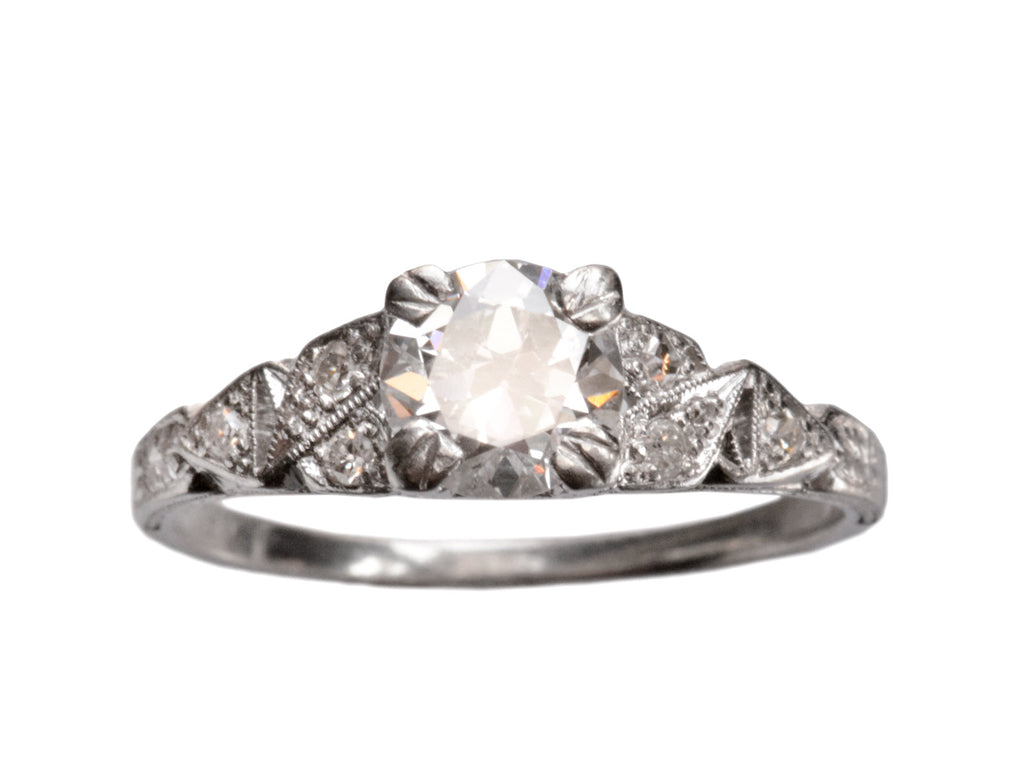 1930s 0.76ct Art Deco Ring (on white background)