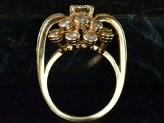 c1980 Greenish Diamond Ring
